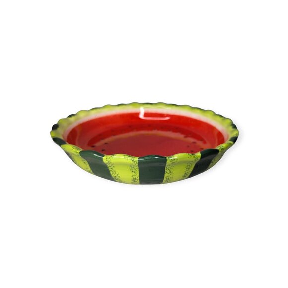 Watermelon Ceramic Colorful Pie Dish 11" Diameter - Picture 3 of 13